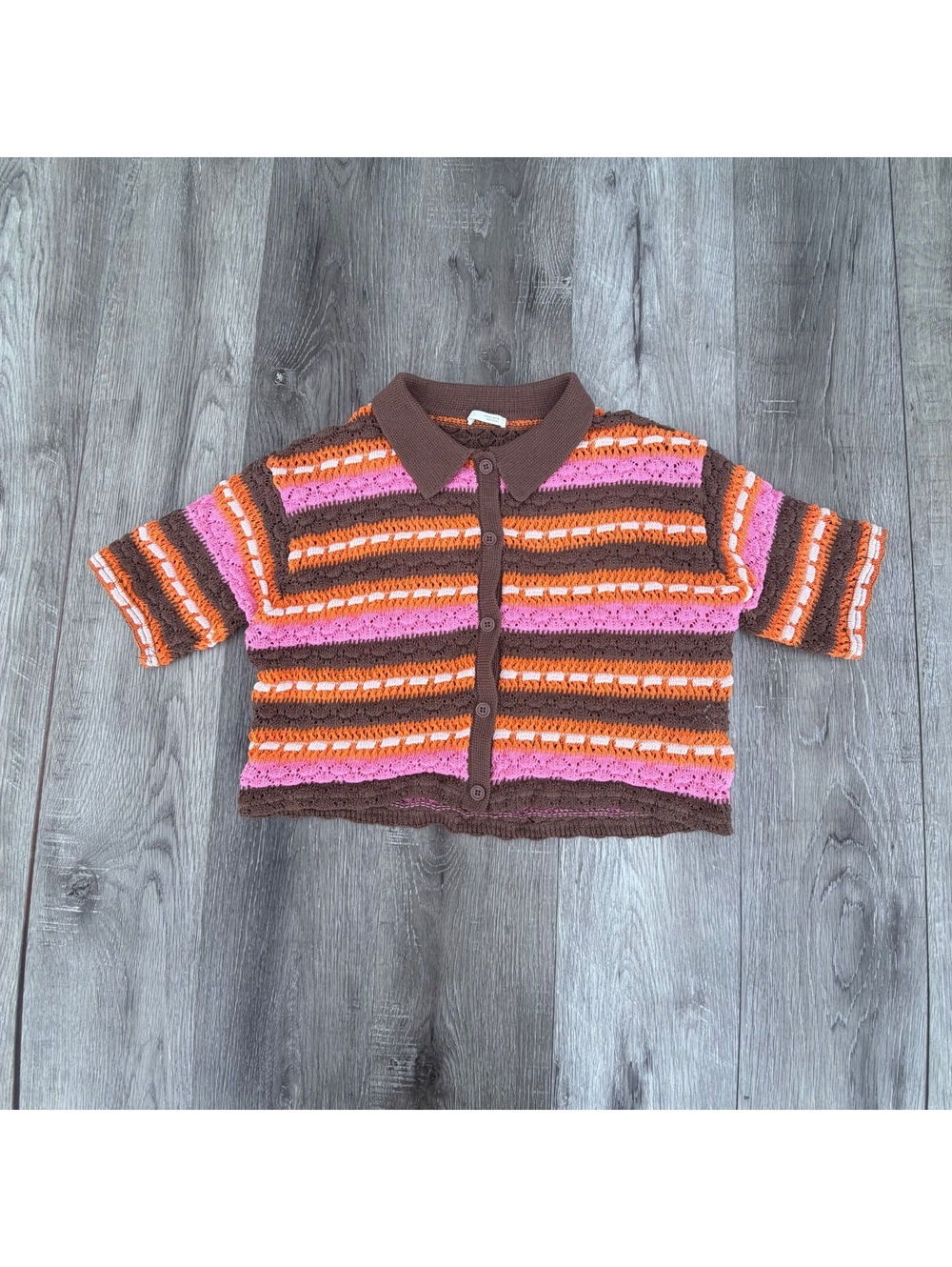 Zara Women’s Crochet Knit Shirt size L